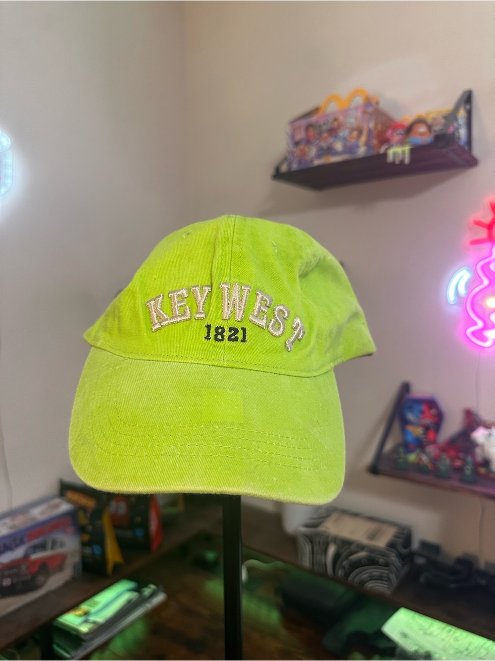 Key West 1821 Neon Green Baseball Cap